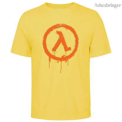 Men's Cotton Crew Neck Half Life Graphic Print T-Shirt Street Casual Style Tops For Men and Women.