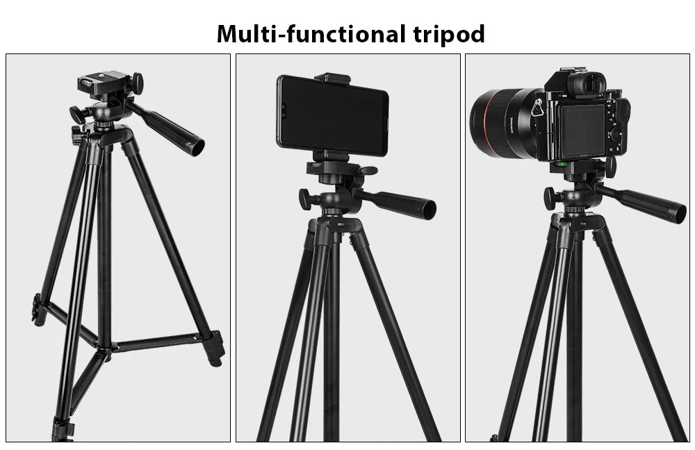 KINGJOY Aluminum Tripod 0.3KG with Quick Release Plate and 360° Head for Sony/Nikon/Canon DSLR and Smartphones,Camera,Live,Vlog.