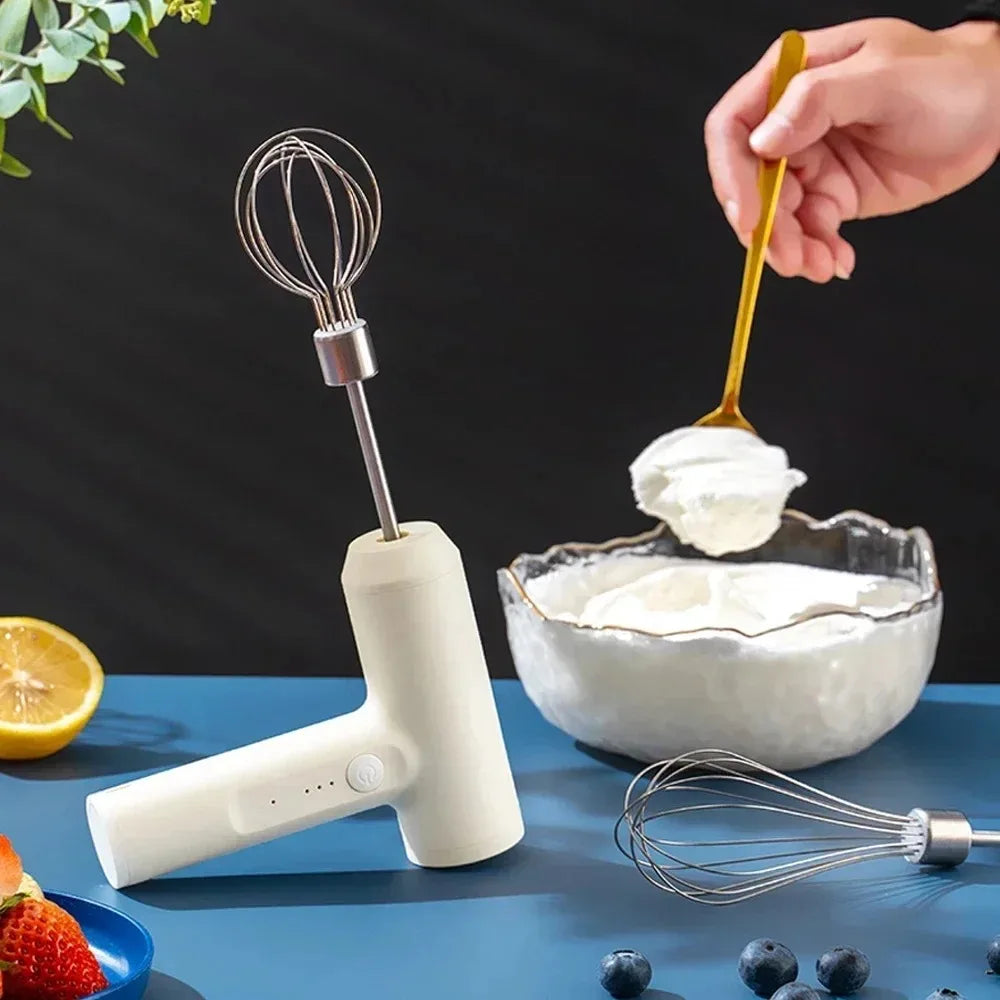 portable Handheld Electric Egg Beater Mini Battery Powered Milk Frother Coffee Drink Mixer Milk Foamer Kitchen Tools.