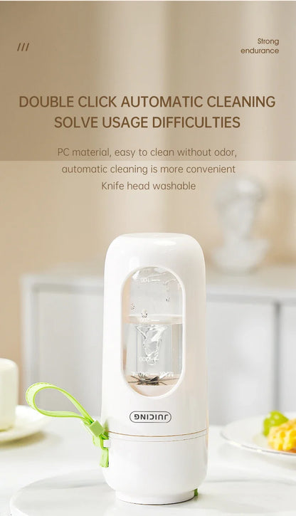 Portable Multi-function USB Wireless Juicer 12-blade Head Fast Juice Extraction 2600mAh Capacity Indoor and Outdoor Mixing Cup