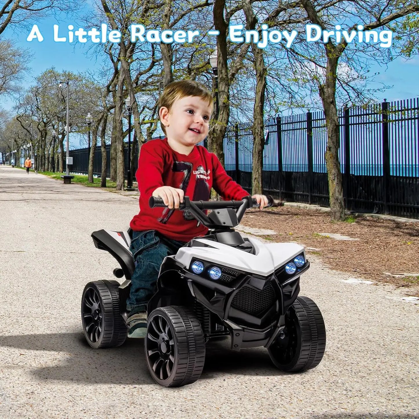 6V Electric Quad For Kids, Electric Car With LED Lights And Music, 1.5-3 km/h, Horn, ATV For Children, Perfect Gift For Kids.