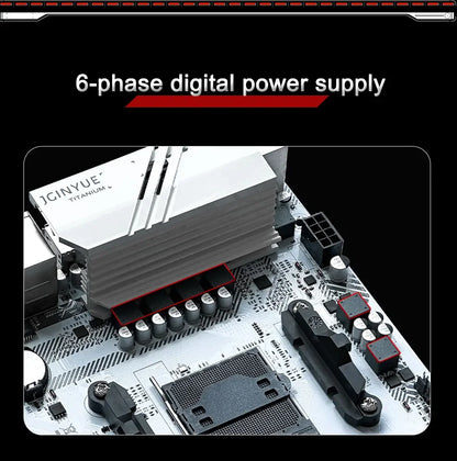 JGINYUE AMD AM4 ITX Motherboard supports Ryzen R3 R5 R7 R9 1/2/3/4/5 series CPU DDR4 RAM Desktop PC PCI-E 3.0 B350i PLUS ARGB.