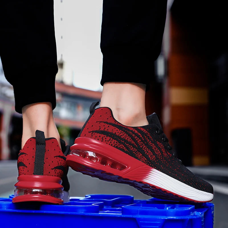 YRZL Men's Sneakers Summer Non Slip Breathable Mesh Tennis Shoes Male Lightweight Walking Shoes Casual Lace Up Sports Sneakers.