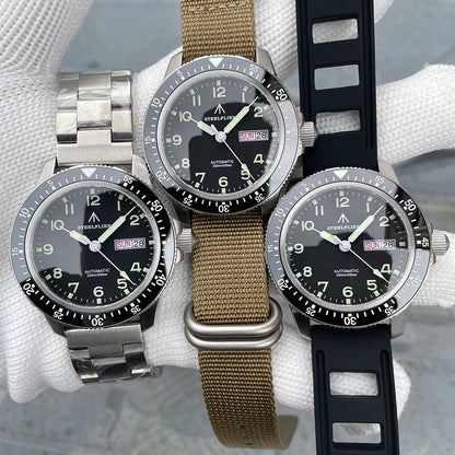 STEELFLIER Official SF787 Dive Luxury Wristwatches Double Calendar NH36 Movement Super Luminous 200M Waterproof Mechanical Watch.