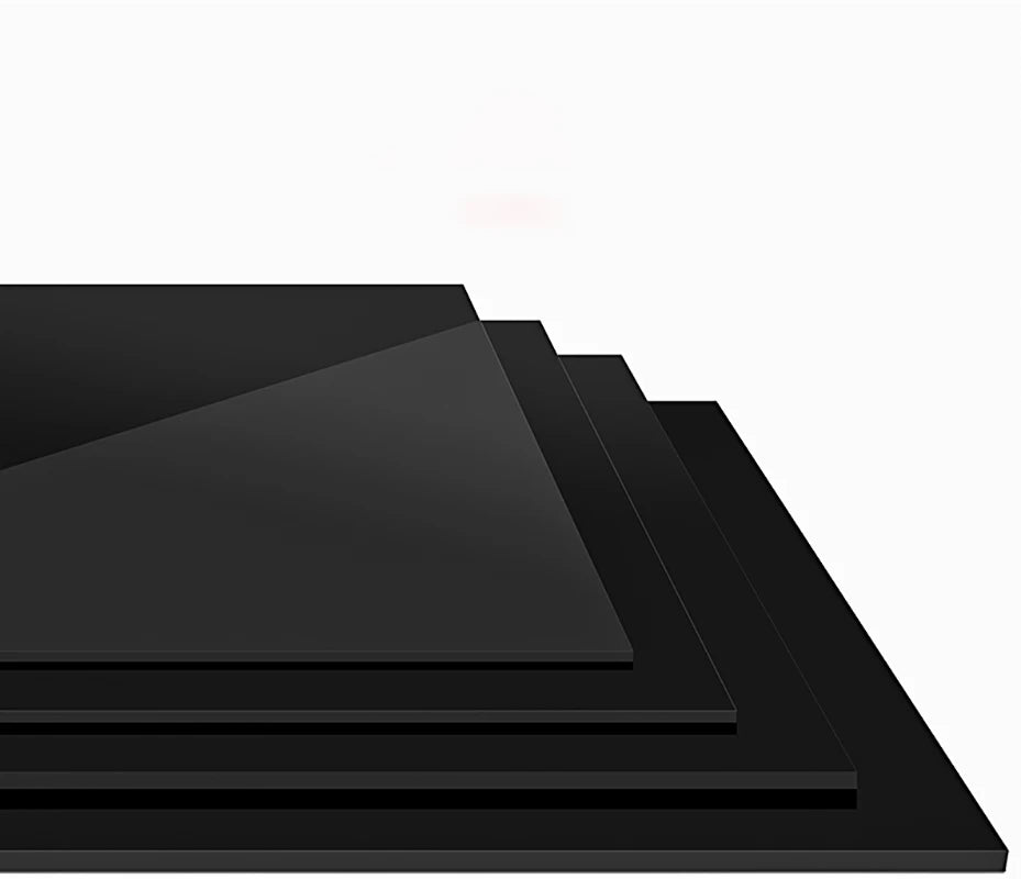 2mm 3mm 4mm 5mm Thick Acrylic Board Glossy Semi Transparent Black Organic Plastic Board Organic Glass Polymethyl Methacrylate