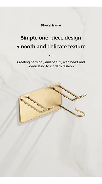 304 Edelstahl Haartrockner Rack hochwertige Bad Haartrockner Halter Wand selbst klebend ohne Stanzen wb8451