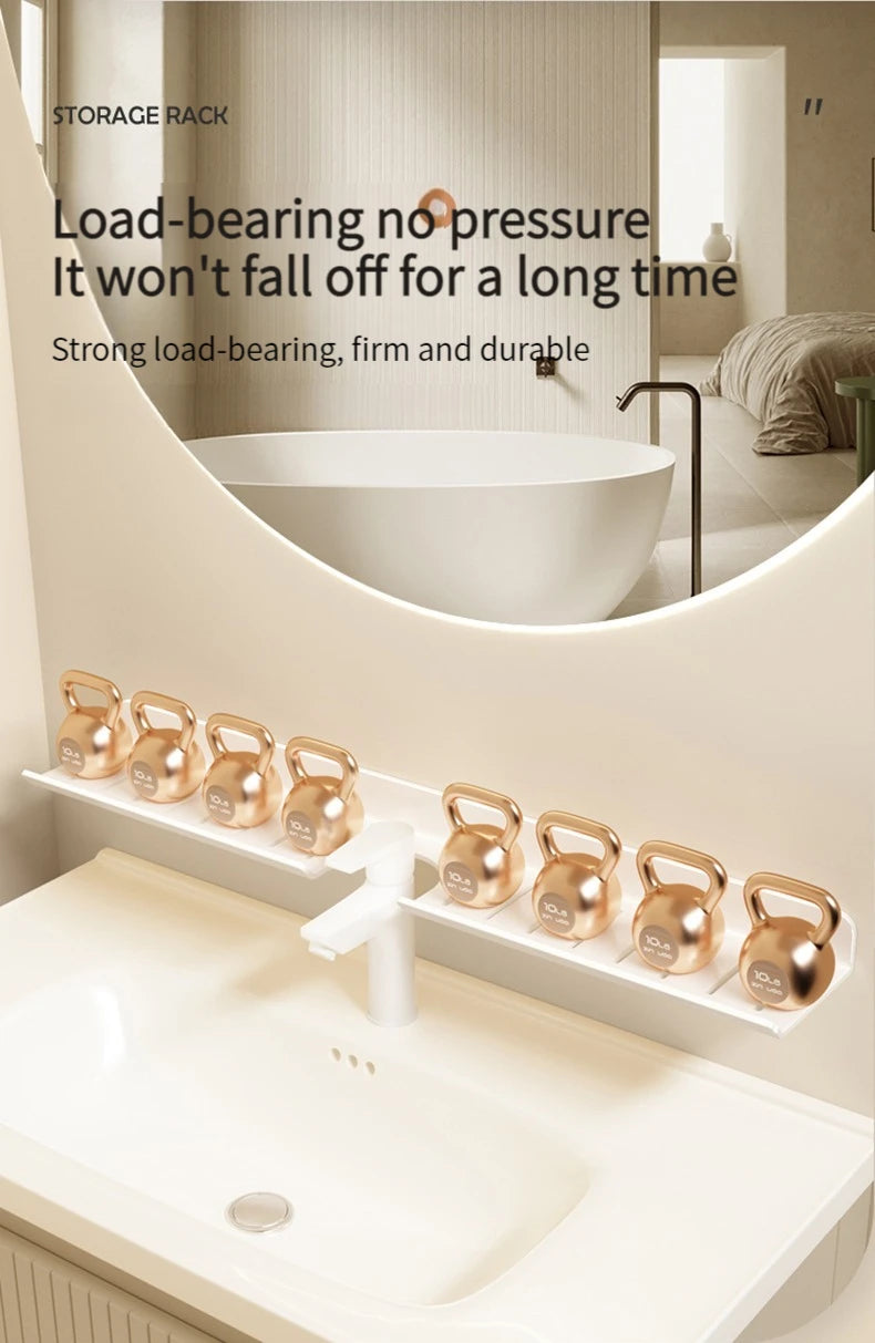 Badezimmerregal, Badezimmerregal, Toilettenlagerregal, Toilette, Küchenraum, Aluminium, zum Aufhängen an der Wand, stanzfreies Regal