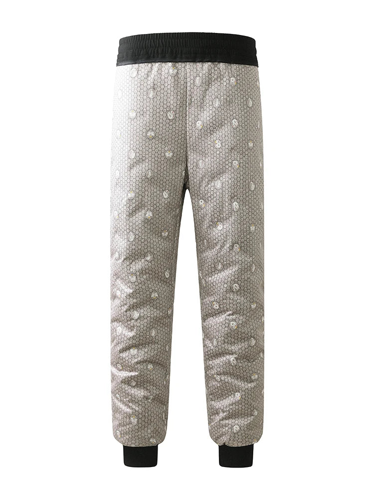 Winter Padded Pants Men 90% White Duck Down Padding Warm Cargo Pants Waterproof Windproof Snow Cold Thermal Down Trousers.