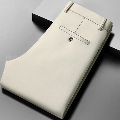 29-42 Men's Summer Pants Thin Straight Stretch Casual Pants with No Trace No Ironing Fabric Silky and Cool Feeling