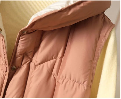 Weiblich 90% weiße Ente Daunen ultraleichte ärmellose Daunen weste 2023 neue Herbst/Winter Mode Kapuze Basics Frauen warme Weste Mantel