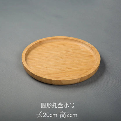 Heavy Bamboo Tray Rectangular Home Living Room Tea Tray BBQ Plate Fruit Snacks Bread Tray