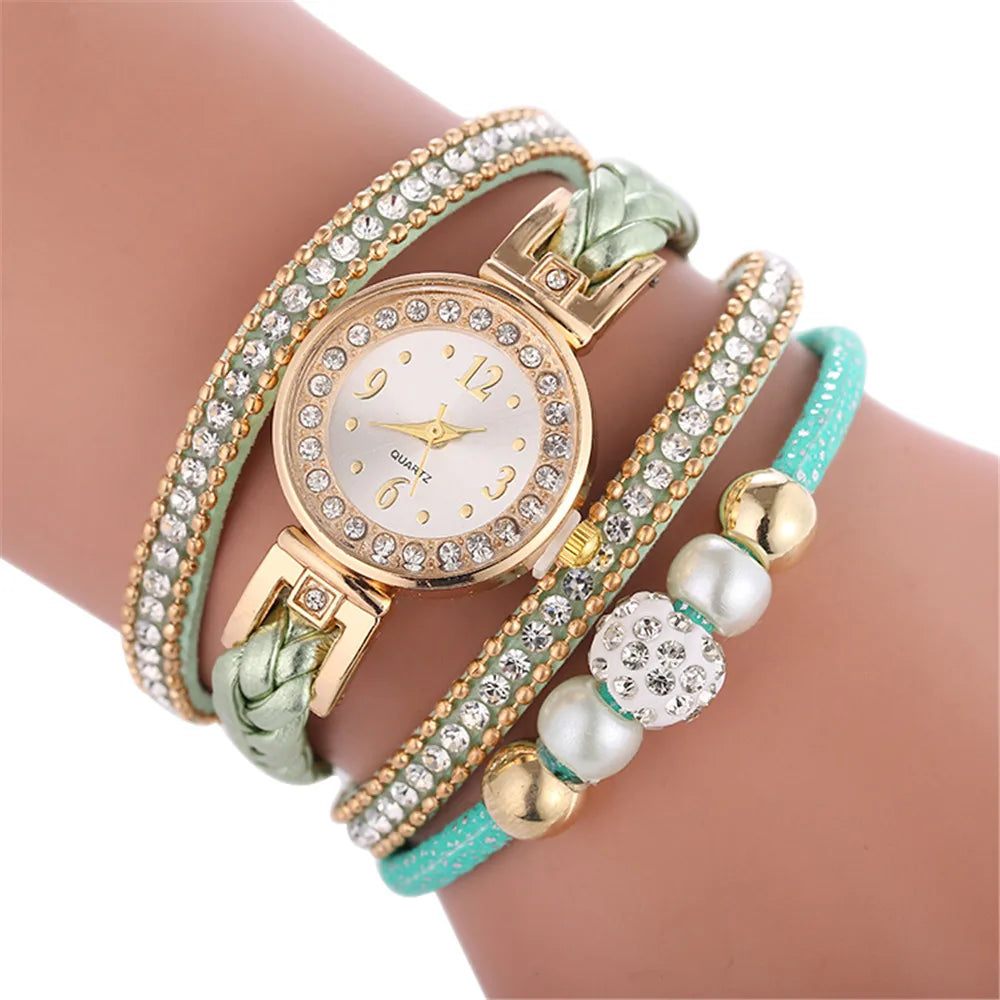 Bracelet Watches for Women Wrap Around Fashion Bracelet Dress Ladies Woman Quartz Wristwatches Women Watch Relojes Para Mujer.