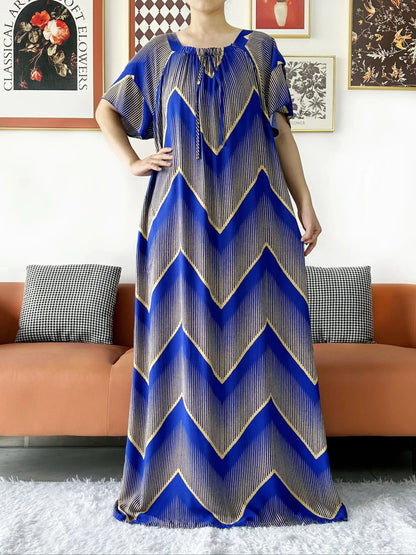 2024 New Muslim Dubai Abaay Women Cotton Dress With Big Scarf For Women Maxi Summer Short Sleeve Loose African Abaya Clothing.