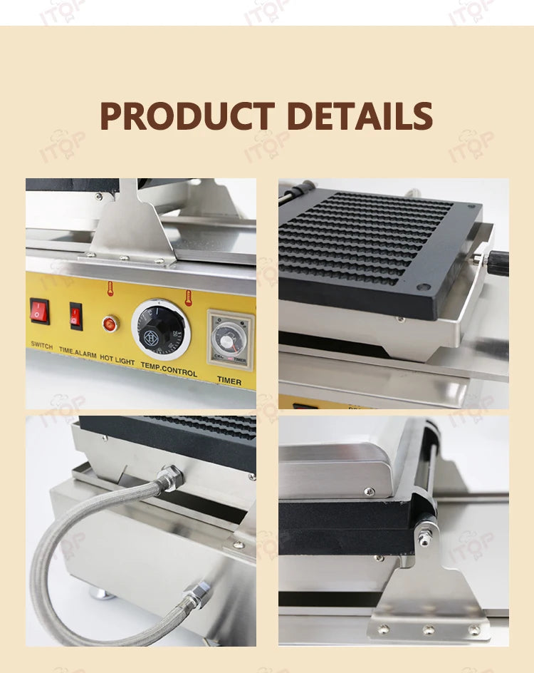 ITOP WF-CP Commercial Biscuit Stick Waffle Machine Chips Threaded Fries Shape Waffle Maker Cooking Maker Ideal for Street Food.