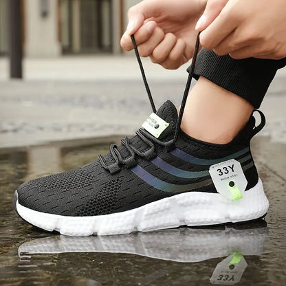Herren Casual Sportschuhe atmungsaktiv leichte Sneakers Outdoor Mesh schwarze Laufschuhe sportlich Jogging Tenis Wanderschuhe