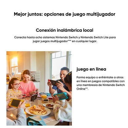 Nintendo Switch Lite Handheld Game Console Lightweight and Portable Built in Joy Con Controller Multiple Color Option.