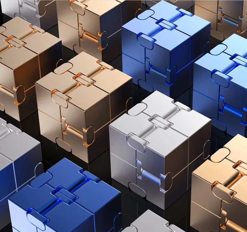 Magic Cube Stress Relief Toy Infinity Cube Portable Educational Toys Decompress Relax Toys for Children Adults Christmas Gift.