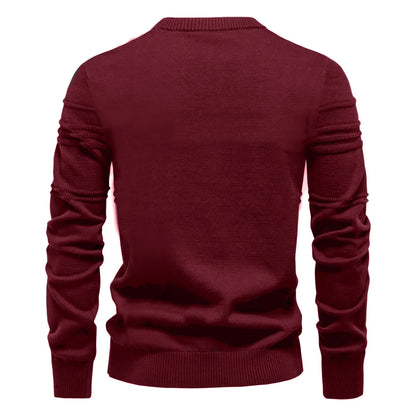 AIOPESON Mens Crewneck Pullover Sweater Knitted Cotton Stripped Quality Autumn Winter Warm Sweaters for Men.