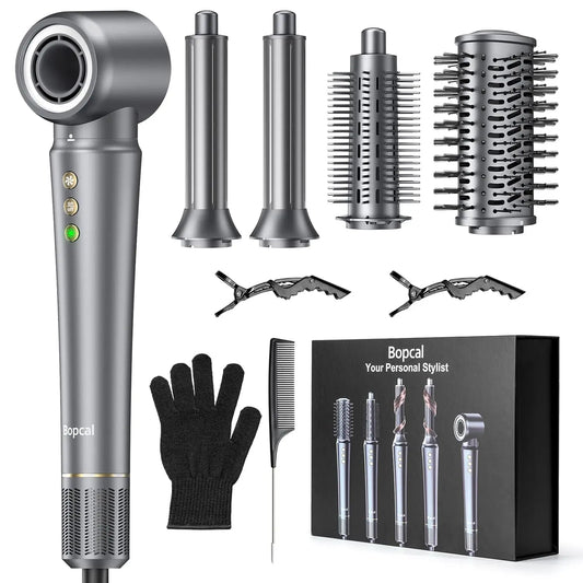5 in 1 Hair Dryer,Multi Styling Tool,Straightener & 32mm Curling 300 Million Negative Ions Hair Care 1-3 Mins Quick Drying Gifts