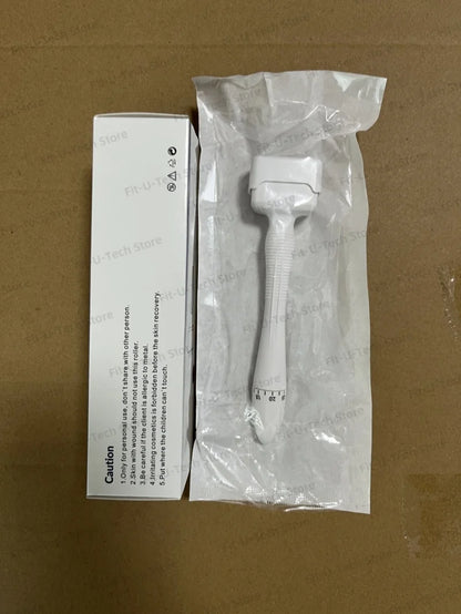 140 needles adjustable titanium derma stamp microneedling face roller massager skin care beard growth scalp hair factory sale.