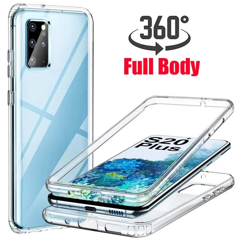 360 Full Body PC+TPU Protective Case Cover For Samsung Galaxy S22 S23 S21 S20 FE Ultra Plus S10 S9 S8 Plus Note 20 10 8 9.