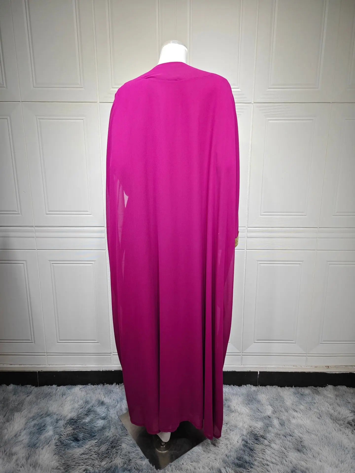 Eid Frauen Abaya Kleid Muslim 2-teiliges Set Strickjacke mit Innenkleid Schnürmantel Kaftan Robe Jalabiya Ramadan Marokko Kaftan 2025