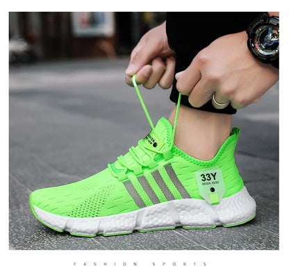 Atmungsaktives Mesh Männer Schuhe Trendy Leichte Fuß Wohnungen Plus Größe Männliche Tennis Turnschuhe Laufen Outdoor Fitness Schuhe 2024