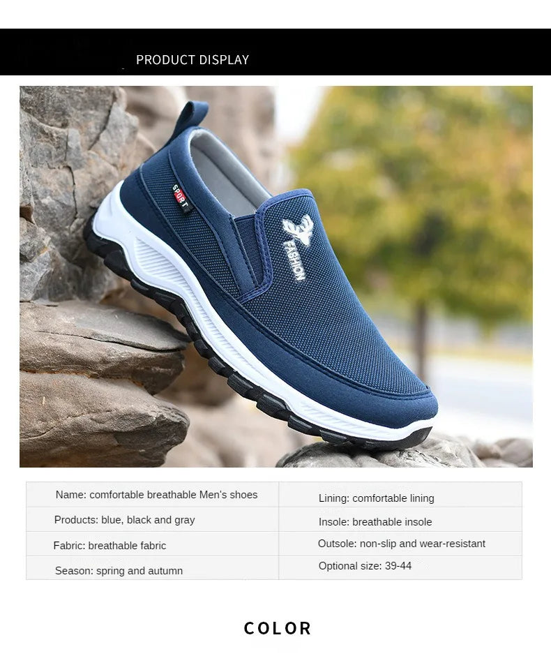 Men's Shoes Casual Sneakers Summer Breathable Mesh Waterproof Outdoor Slip On Flats Affordable Free Shipping Shoes.