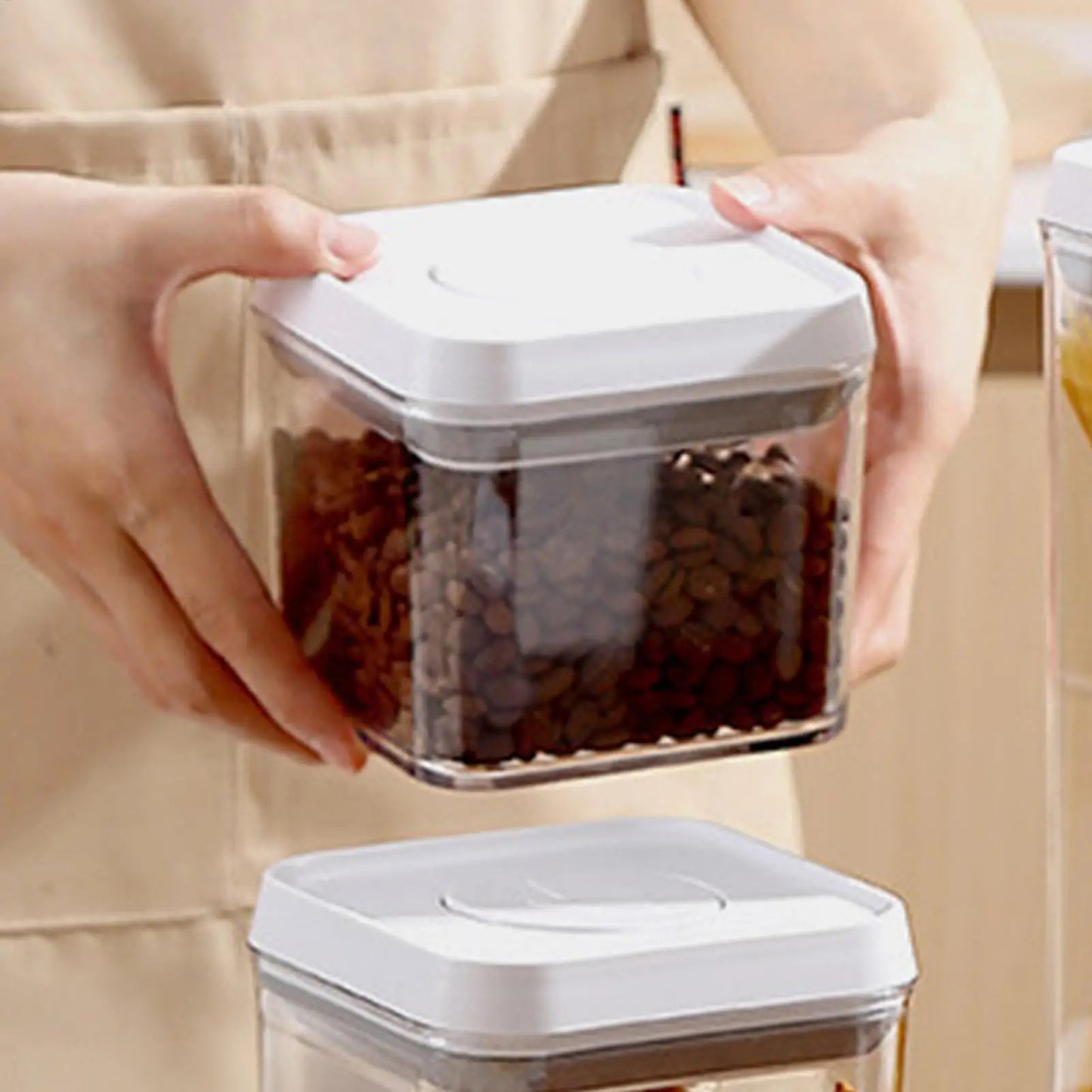 Cereal Container Kitchen Airtight Jars Clear Stackable Sealed Jar for Rice Pet Food Home Bakers Pantry Organizers Dried Fruits.