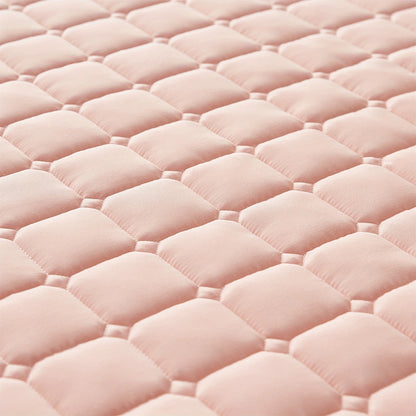 1piece simple solid-color thin mattress cover, single piece set, soft and comfortable, machine washable, suitable for bedrooms,.