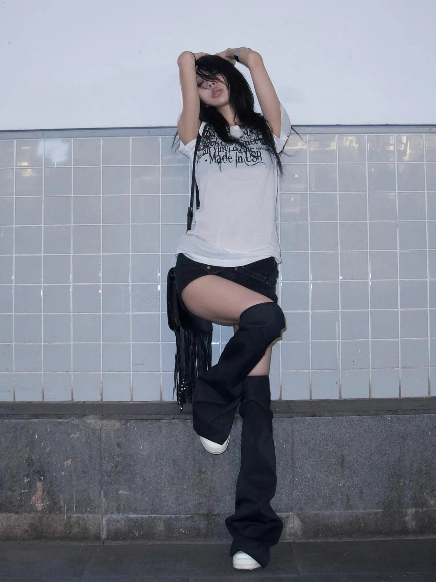 Karrram Japanese Y2k Letter Print T-shirt Trashy 2000s Style Tattoo T Shirt Vintage Harajuku Short Sleeve Sheer Tops Grunge Goth