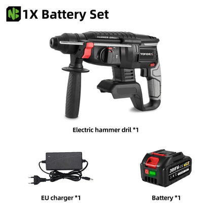 1680W 26MM Bürstenlosen Elektrischen Bohrhammer Multi-funktion Bohren Hammer Schlagbohrmaschine Power Tool Für Makita Batterie pin