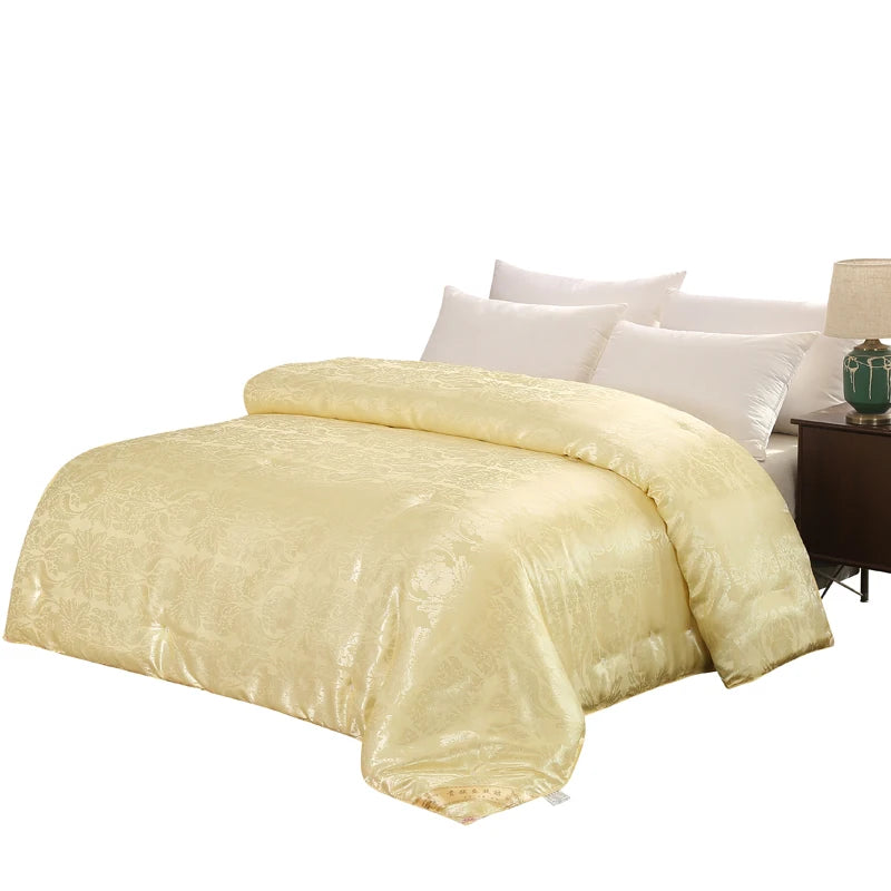 Chinese Natural/Mulberry Luxury Silk Comforter Duvet  Twin Queen King Full Double Size Blanket Quilt Jacquard Bedding In Filler.
