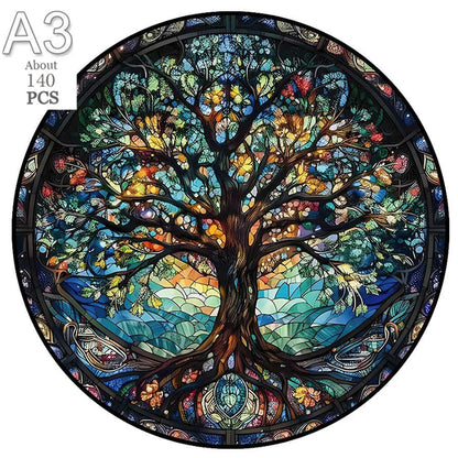 Deer in The Forest Wooden Puzzle Unique Shape Animal Puzzle Adult Relaxation Gift Exquisite Boxed Set with Decorative Artworks