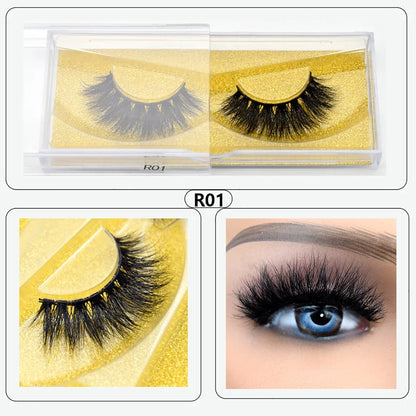 Visofree Eyelashes 3D Mink Lashes High Volume Handmade Mink False Eyelashes Thick Full Strip Lashes Cruelty Free cilios posticos