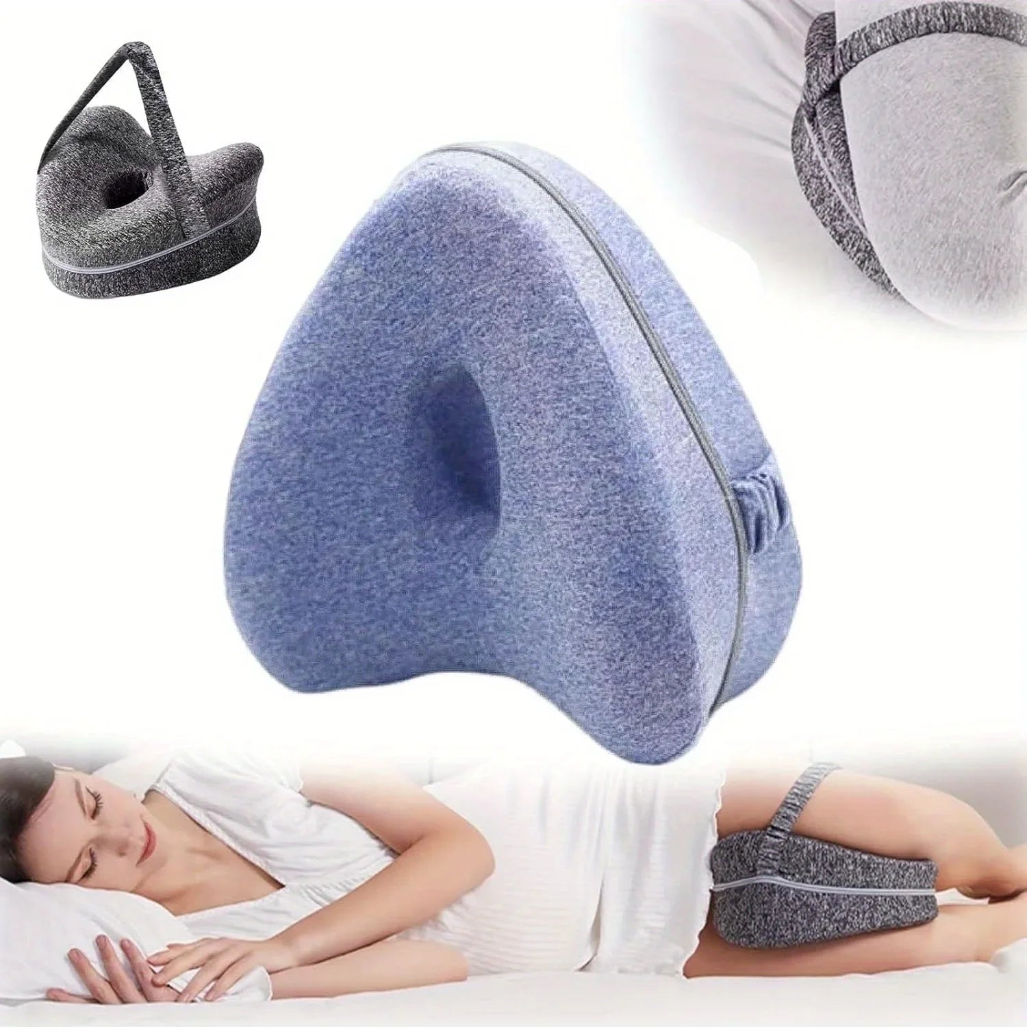 Memory Foam Leg Knee Foam Support Pillow Side Sleeper Sciatica Orthopedic Sciatica Back Hip Relief Pillow For Bed Sofa.