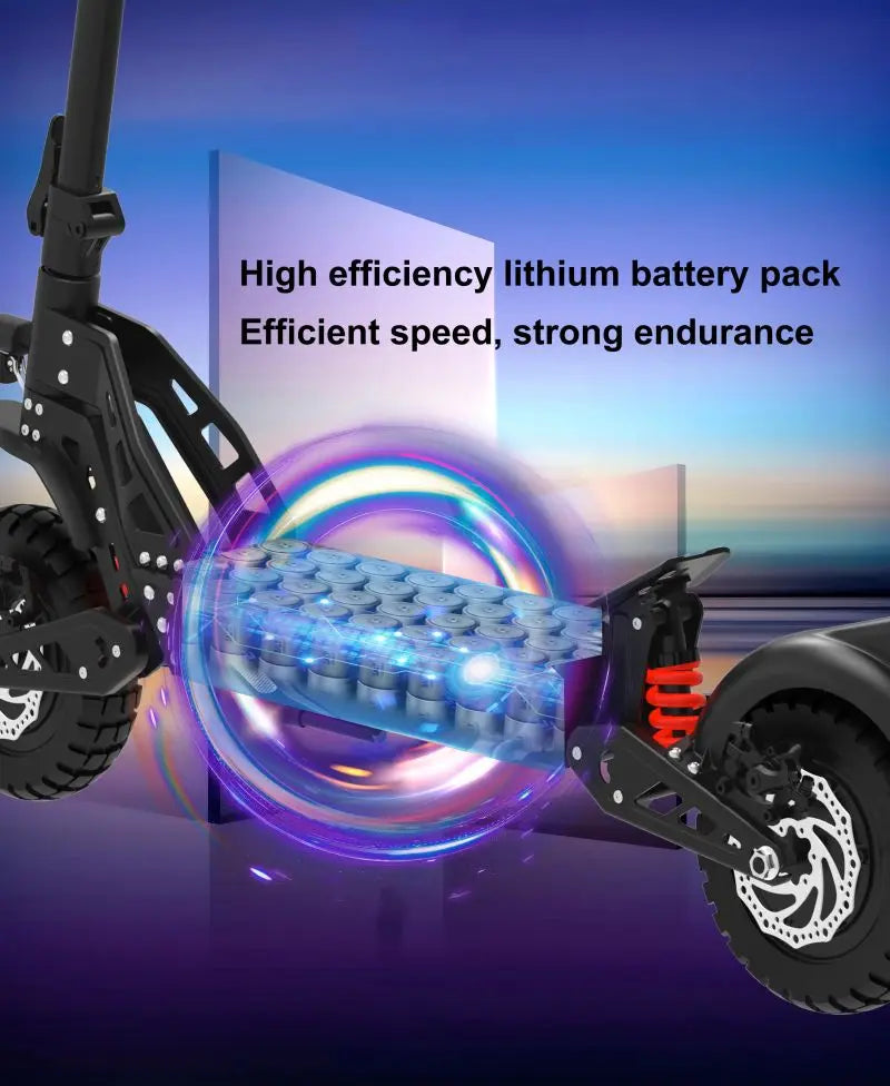 DriveTron DT10 Dual Electric E-Scooter 1400*2W Peak Power 48V20.8AH Battery 10‘’ City Tire Adult Electric Scooter.