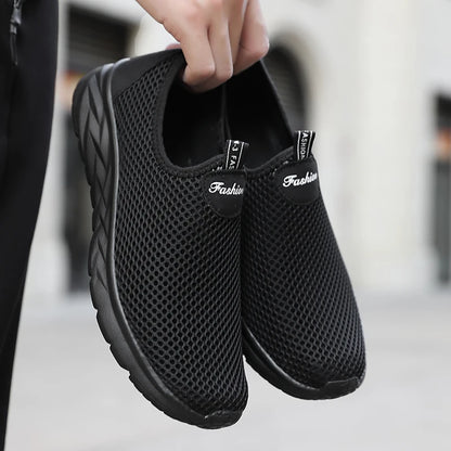 YRZL Sneakers Men Summer Casual Shoes Men Mesh Breathable Outdoor Non Slip Sports Shoes Slip on Loafers for Men Pius Size 39-46.