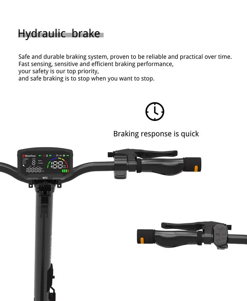 DriveTron DT06 E-Scooter 1900W Peak Power 60V18.2AH Battery 11*11‘’ Fat Tire Adult Electric Scooter.