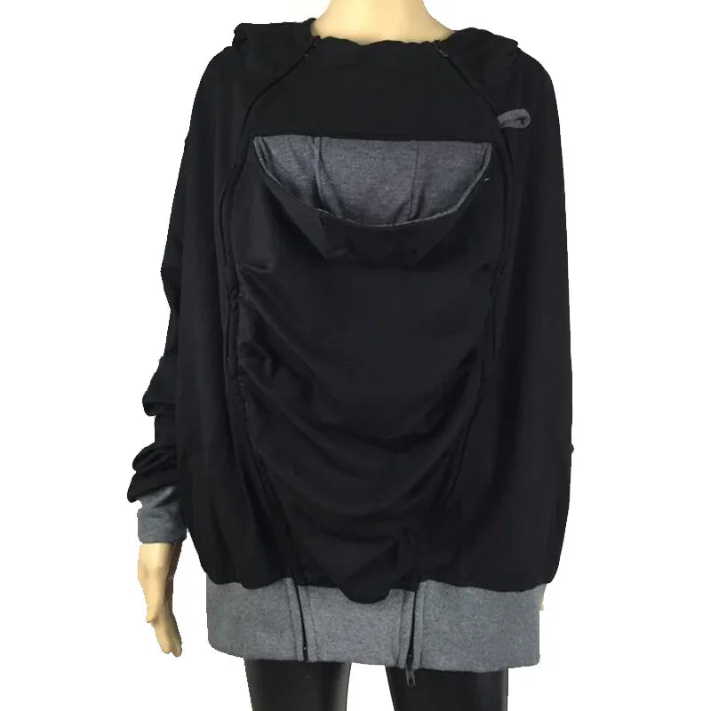 Autumn Winter Kangaroo Baby Carrier Hooded Hoodies Sweatshirt For Father Babywearing Jacket Multifunctional Kangaroo Clothes.