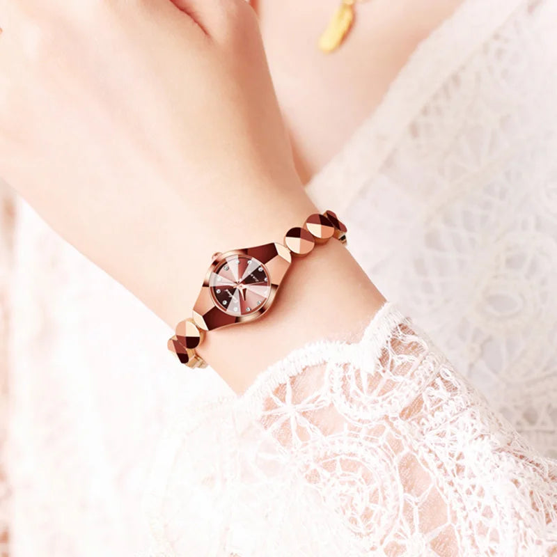 BINBOND Waterproof Watch Casual Fashion Quartz Watches Women Top Brand Luxury Stainless Steel Strap Elegant Business Women Watch.