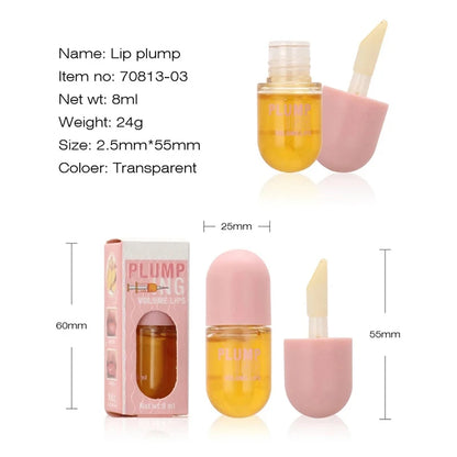 Long Lasting Lip Plumper Oil Instant Volumising Enhancer Lip Serum Collagen Lips Volume Lipgloss Sexy Cosmetic Volume Increases.