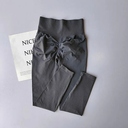 High Waist Belly-tightening Peach Buttocks Fitness Pants Unrestrained Cycling Pilates Skin-friendly High-elastic Yoga Leggings