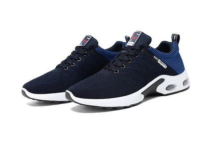 2025 New Men Sneakers Breathable Lace-Up Running Shoes Men Outdoor Walking Shoe Mesh Flying Woven Anti Slip Sports Shoes for Men