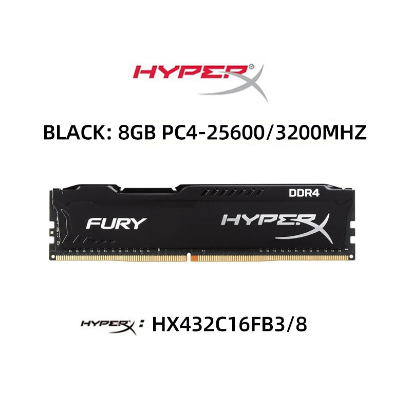 Hyperx Memória RAM DDR4 16GB 8GB 3200MHz 4GB 2666MHz 2400MHz 2133MHz Desktop Computer UDIMM Cooling Vest Memory Ram.