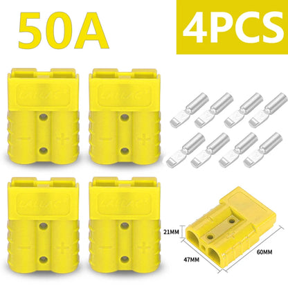 4Pcs Anderson Plug 50A/120A Anderson Connector Power 2 Pin Battery Charging Plug Connector