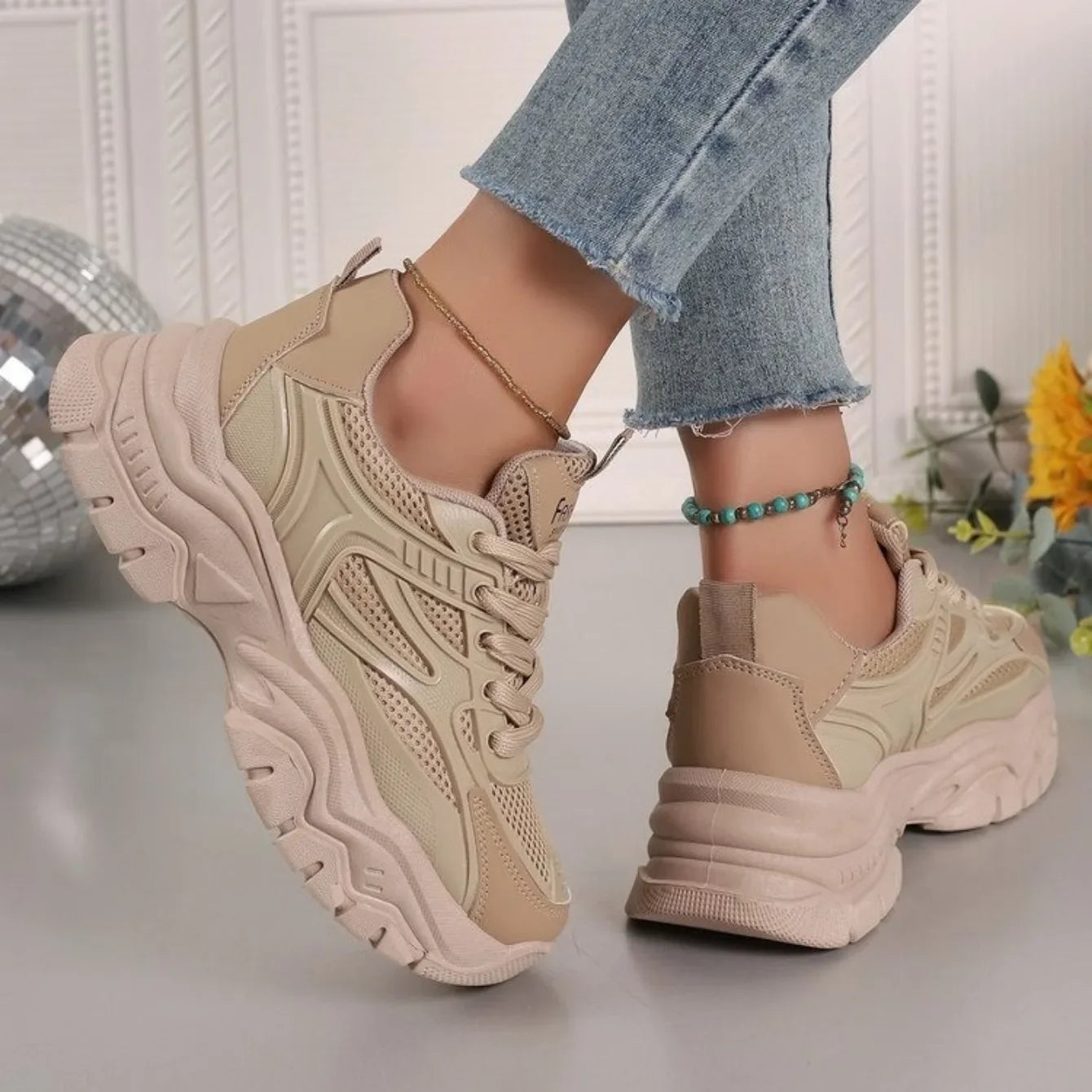Women Sneakers 2024 New Fashion Chunky Sneakers Women Outdoor Tennis Platform Sports Shoes for Women Lightweight Designer Shoes.