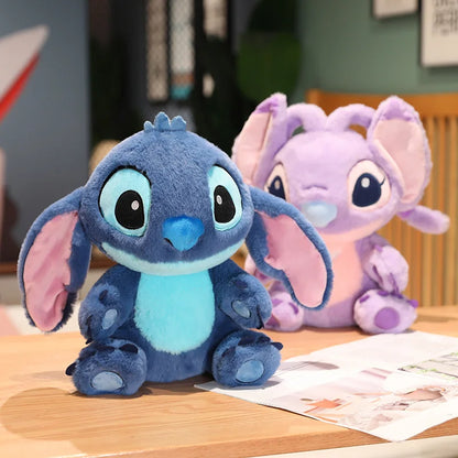 Soft Disney Lilo and Stitch Stuffed Stitch Plush Toy Lovely Stitch Christmas Cuddly Pillow Soft Angel Plushie Xmas Gift Girl.