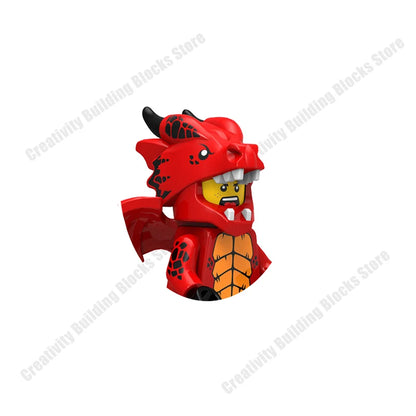 New Hot Series Gray Shark Boy Girls 3D Model DIY Building Bload Toys Classic Movie Children's Toys Gifts.