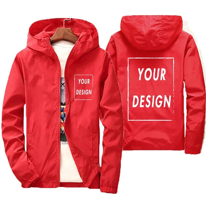 Custom Brand Logo Autumn Jacket Men Waterproof Warm Windbreaker Casual Clothing Big Size 7Xl Men Green Black Red Jacket Outdoor.
